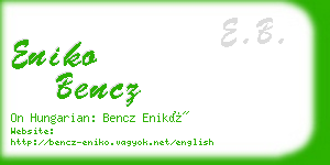 eniko bencz business card